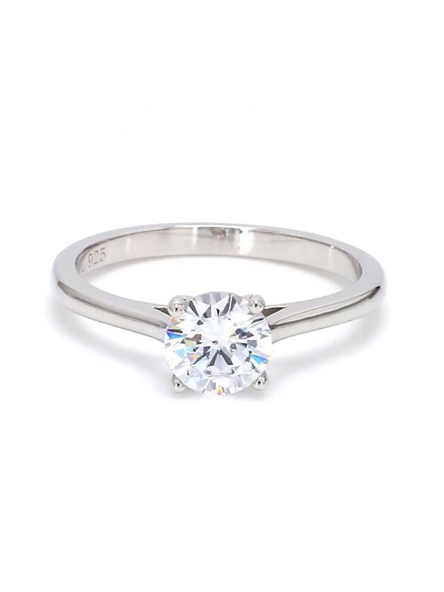 0.75 Carat Love Thy Woman Solitaire Ring In Silver 925