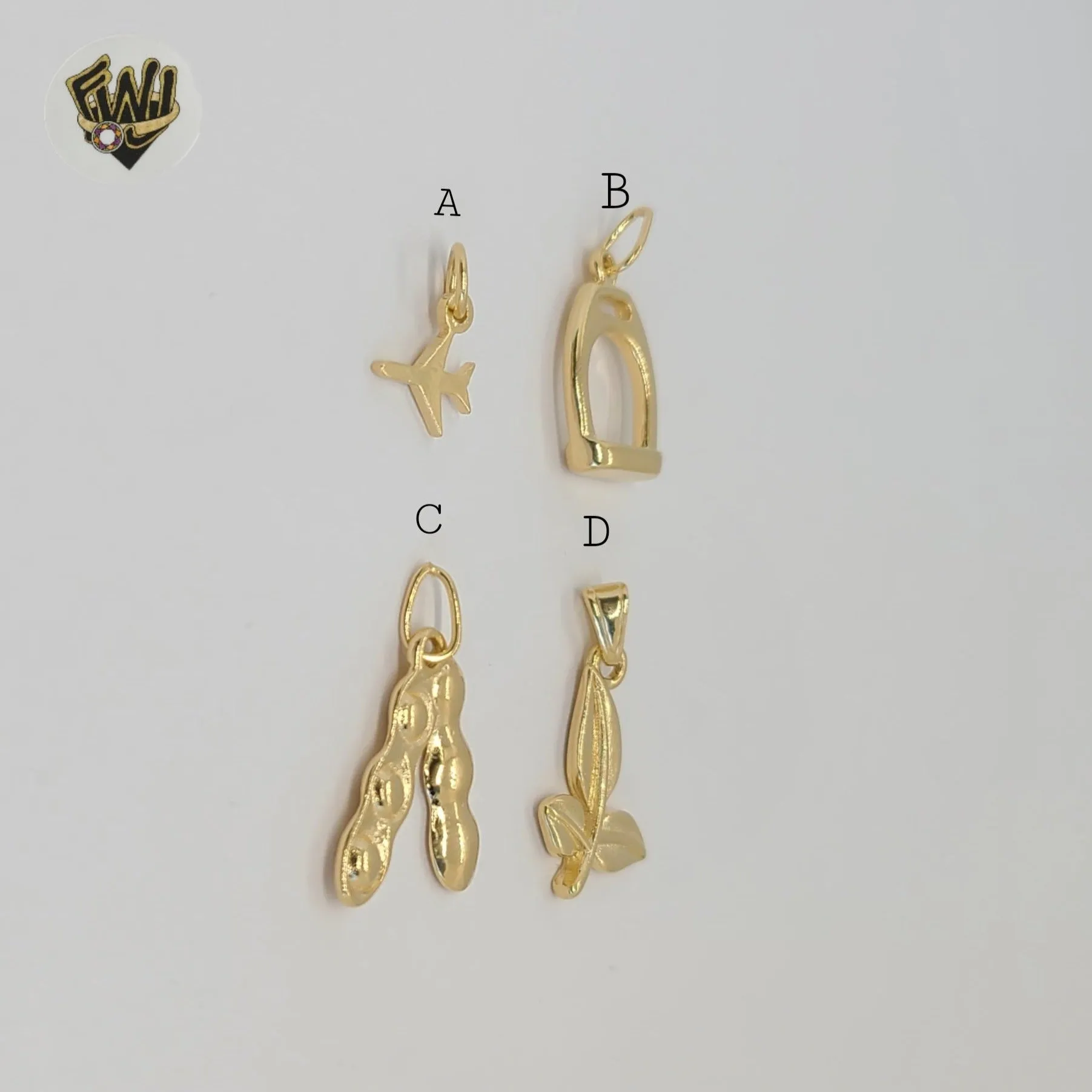 (1-2121) Gold Laminate - Plain Pendants - BGF