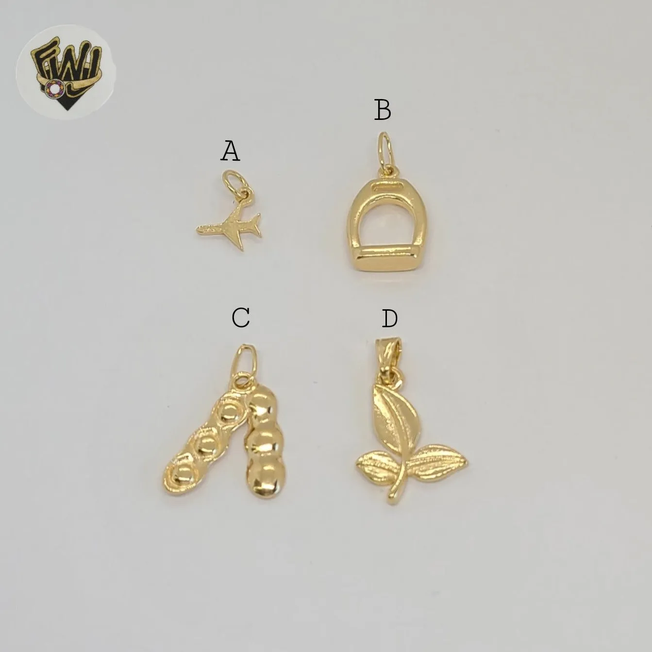 (1-2121) Gold Laminate - Plain Pendants - BGF