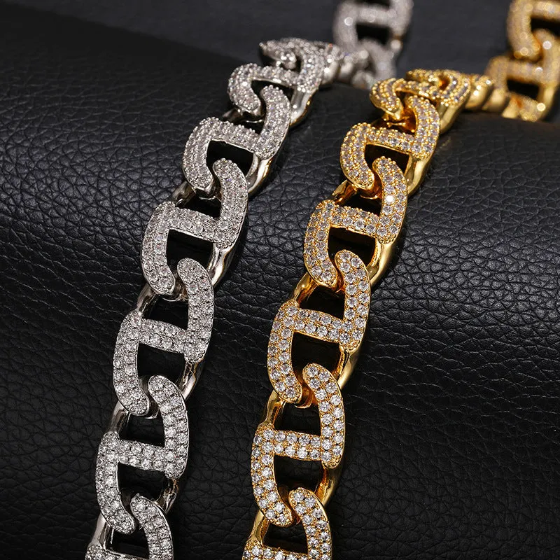 13mm Unique Pattern Iced Out Chain/Bracelet