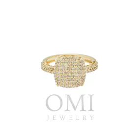 14K GOLD ROUND DIAMOND RING 0.82 CT