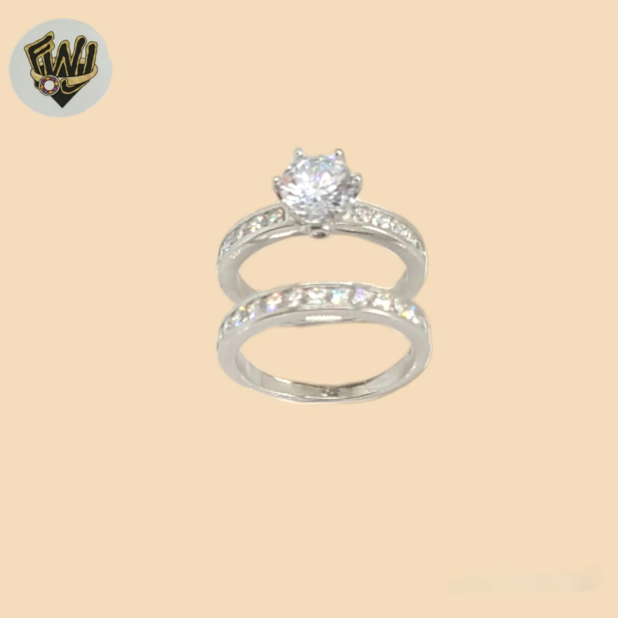 (2-5253-1) 925 Sterling Silver - Wedding Zircon Ring.