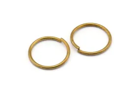 20mm Jump Ring - 40 Raw Brass Jump Rings (20x1.5mm)   D0234