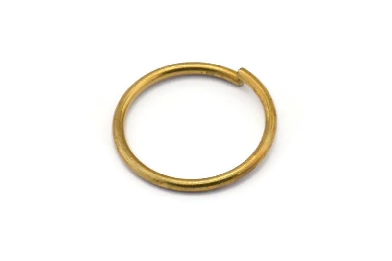 20mm Jump Ring - 40 Raw Brass Jump Rings (20x1.5mm)   D0234