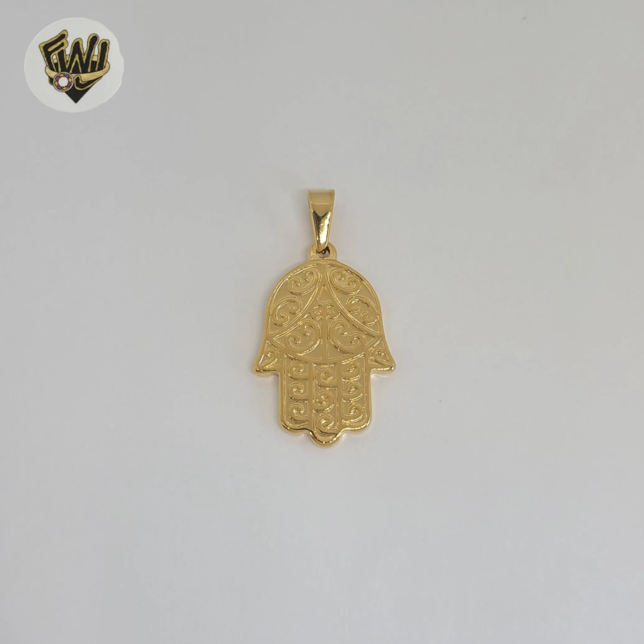 (4-2086) Stainless Steel - Hamsa Hand Pendants.