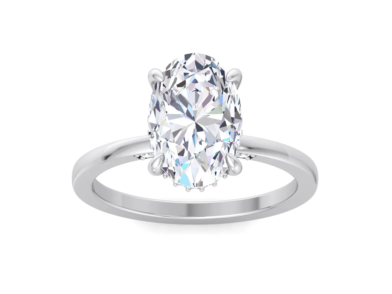 4.70CT Oval Cut Moissanite Engagement Ring, Wedding Ring