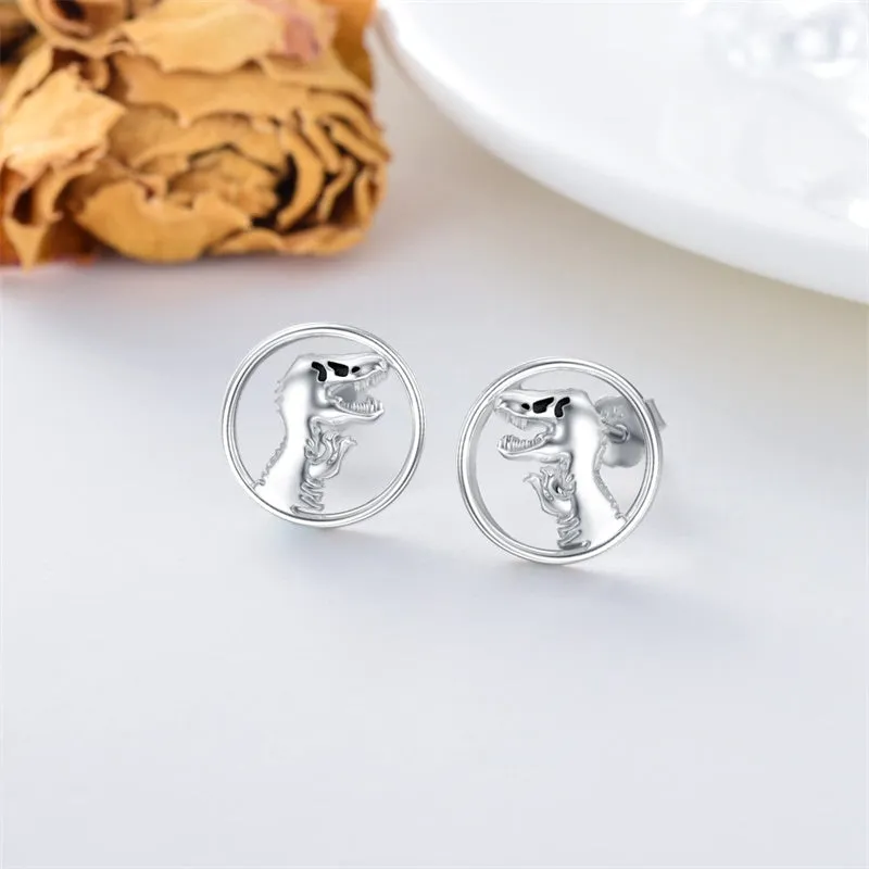 925 Sterling Silver Animal Earrings for Women Girls Dinosaur Hoop Earrings Gifts for Women Girls Kids Daughter