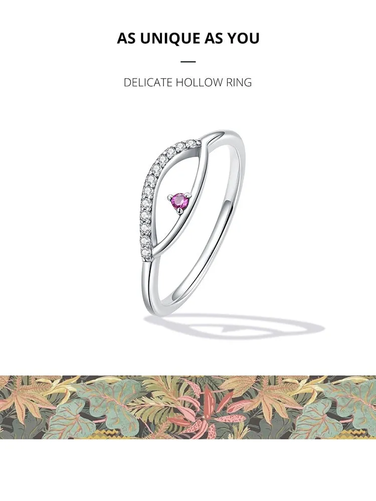 925 Sterling Silver Delicate Hollow Ring for Women Sterling Silver Promise Ring Fine Jewelry Wedding