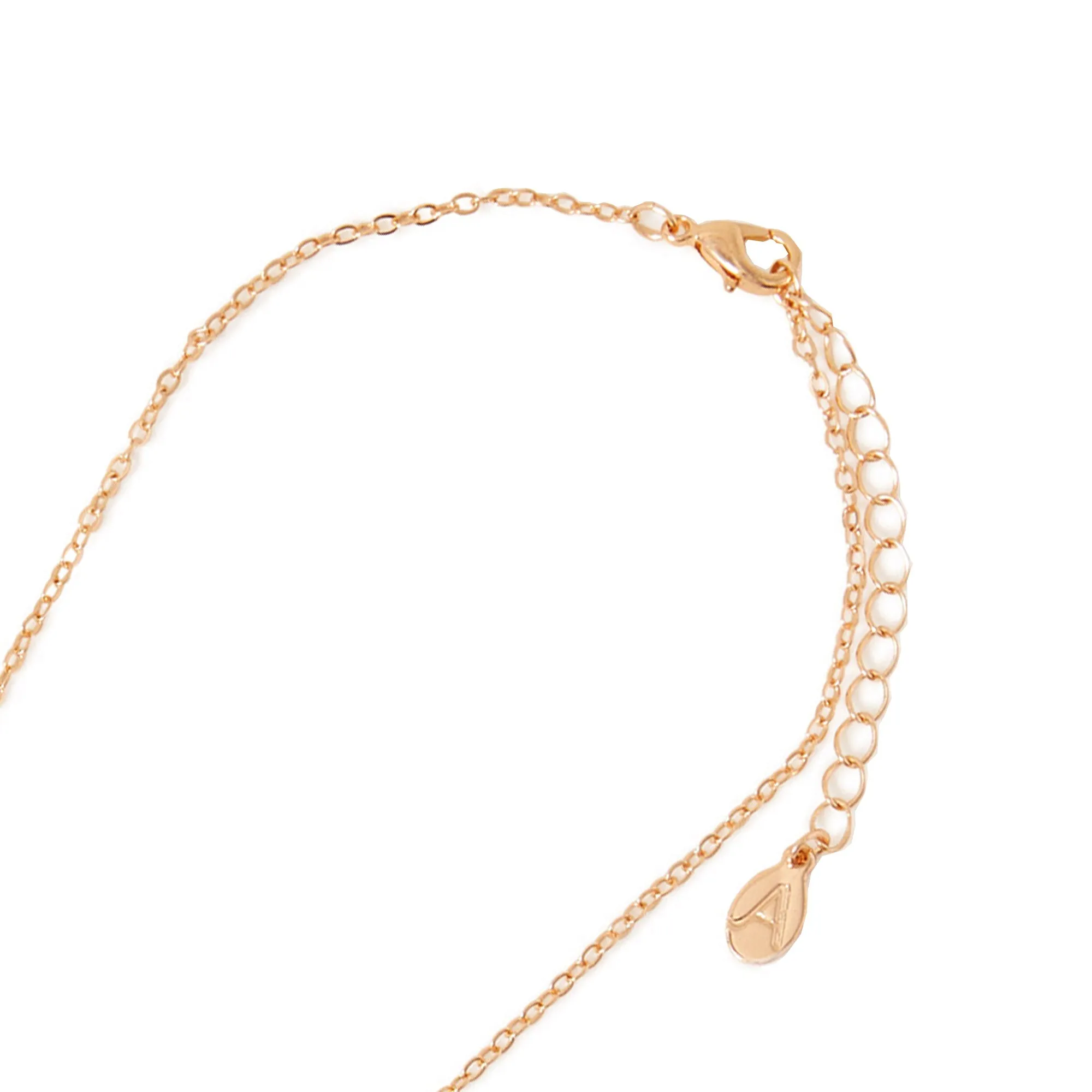 Accessorize London Women's Gold Linked Heart Pendant Necklace