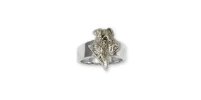 Airedale Terrier Ring Jewelry Sterling Silver Handmade Dog Ring AR8-R