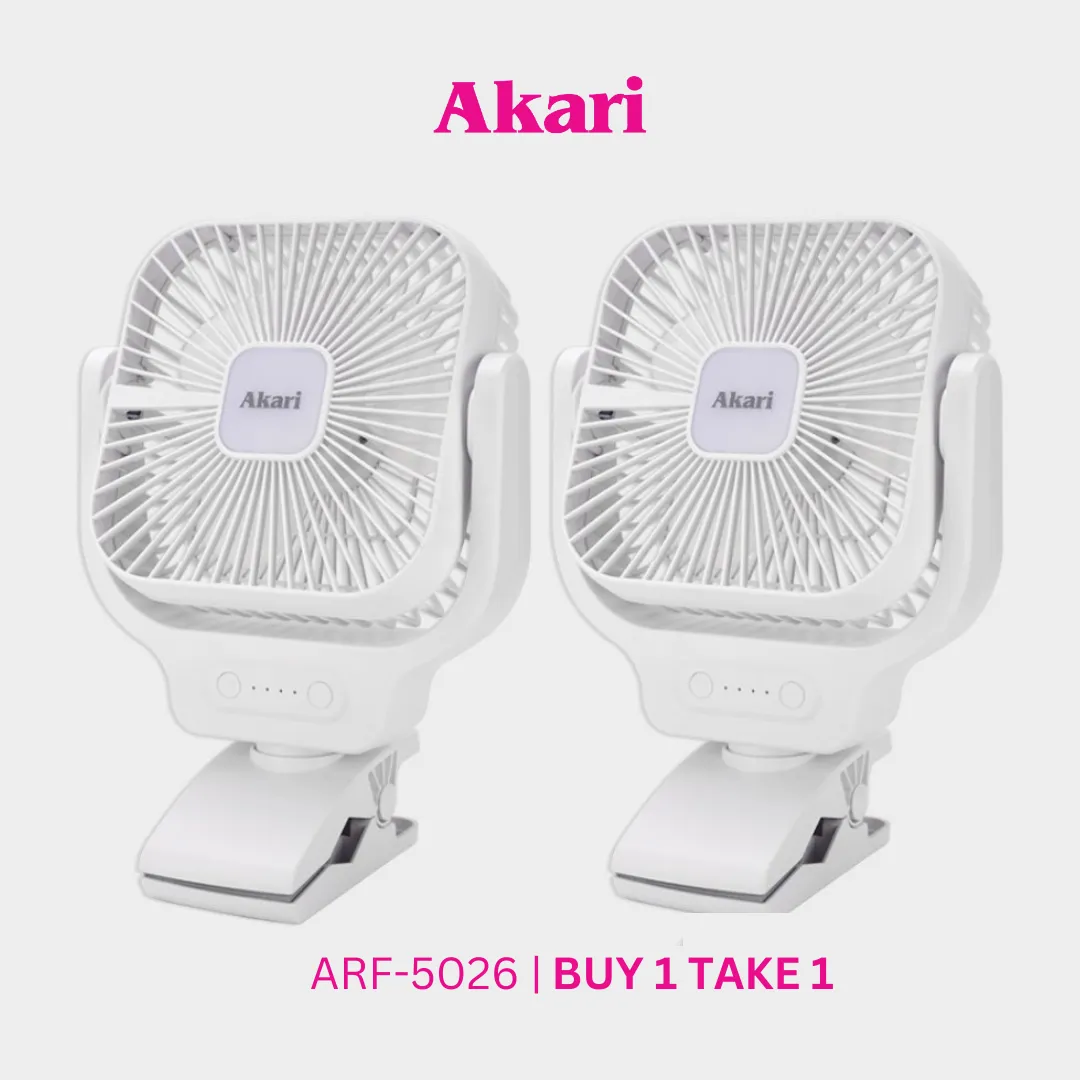 Akari B1T1 : 6 Rechargeable Clip Fan (ARF-5026)