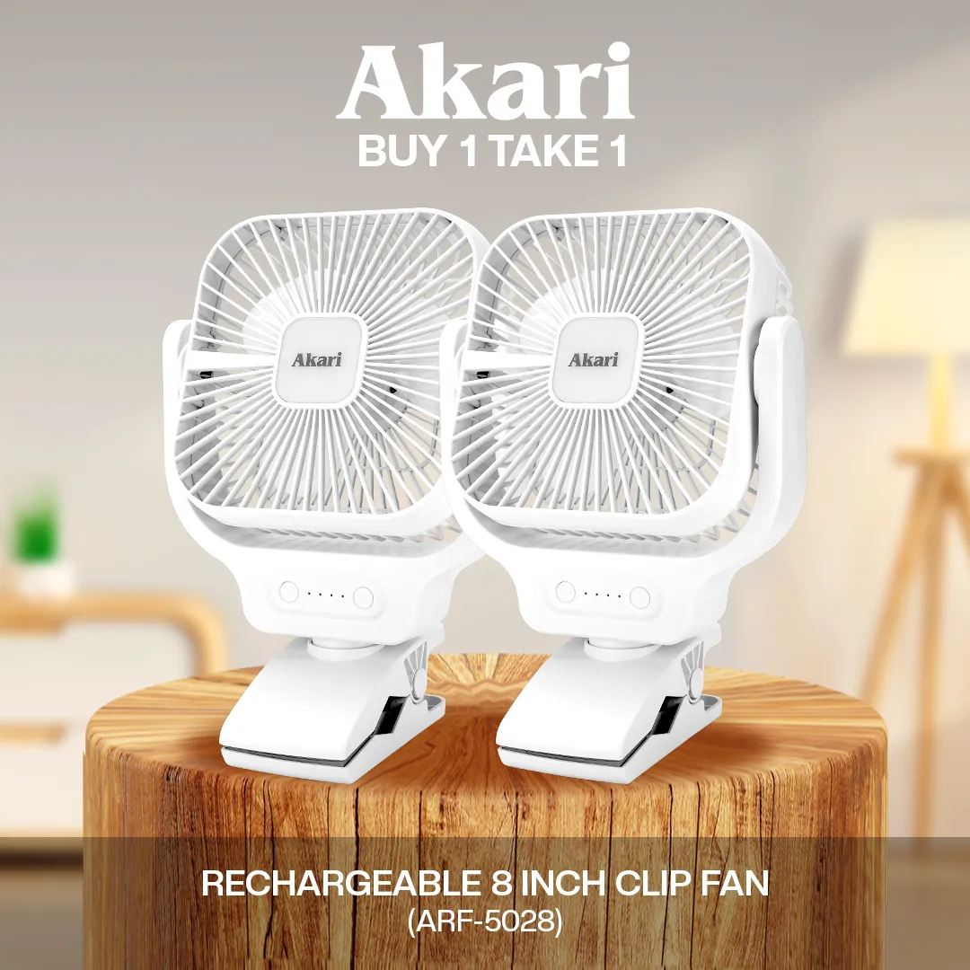 Akari B1T1 : 8 Rechargeable Clip Fan (ARF-5028)