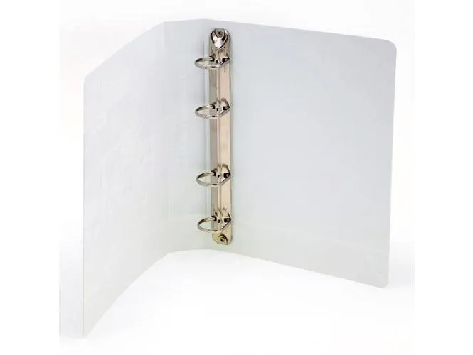 Alpha Presentation Binder 4 Rings A4, 15mm Spine, White (401)