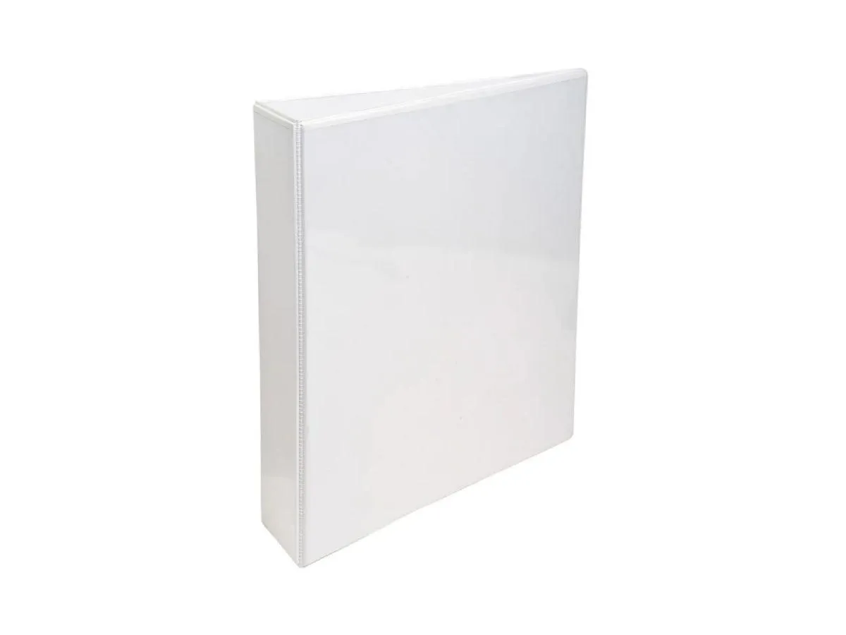 Alpha Presentation Binder 4 Rings A4, 15mm Spine, White (401)