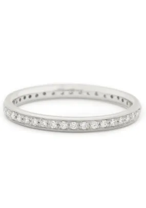 Anne Sportun 14KWG Single Row Pave Diamond Eternity Band