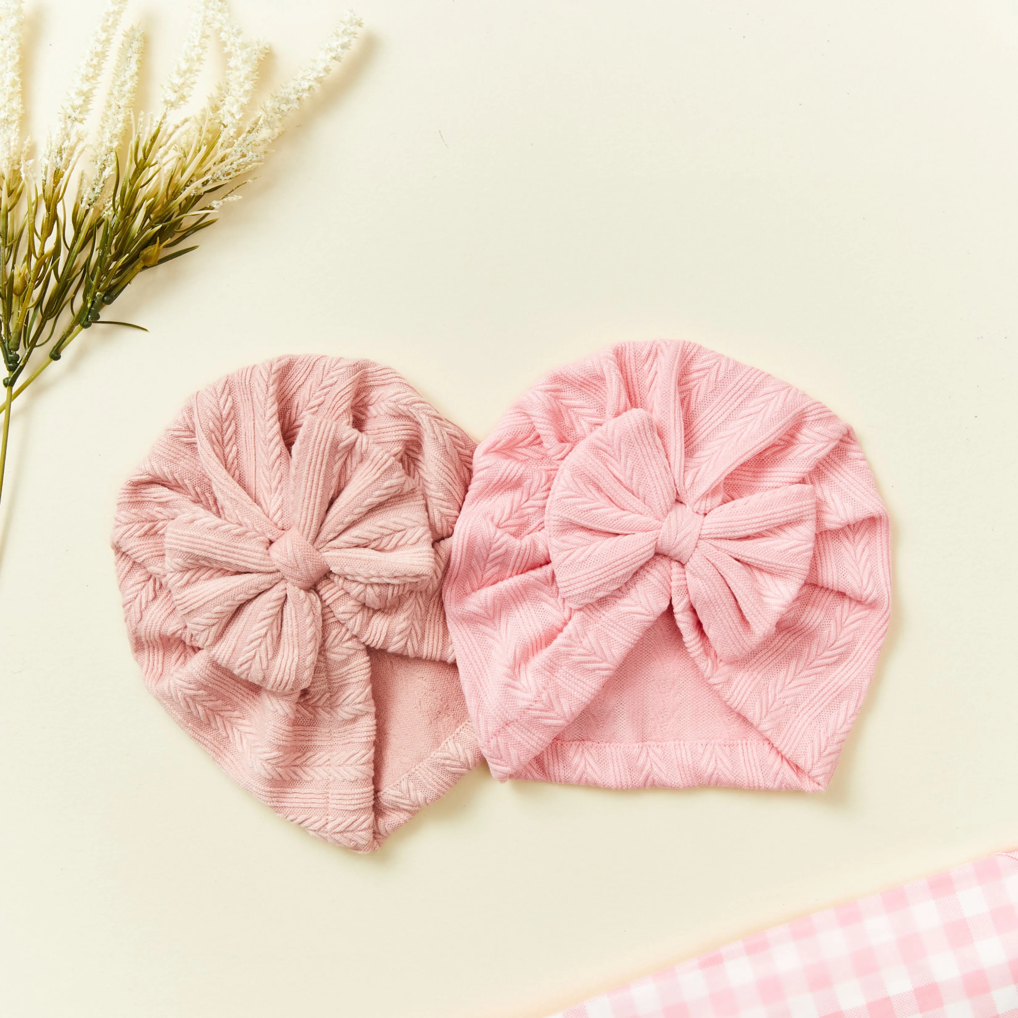 Baby Myla Bow Turban in Cream