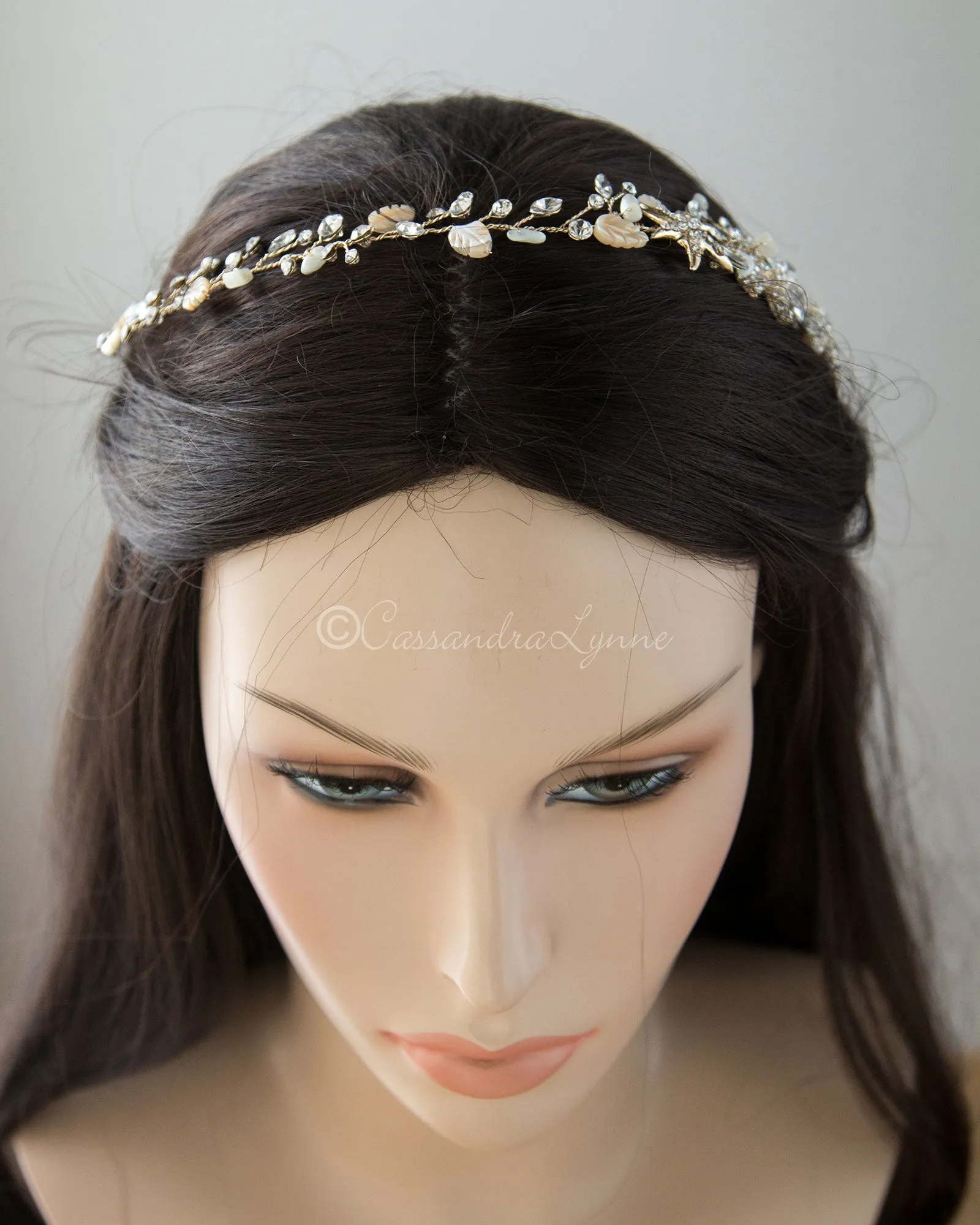 Beach Bride Hair Vine of Starfish and Shell