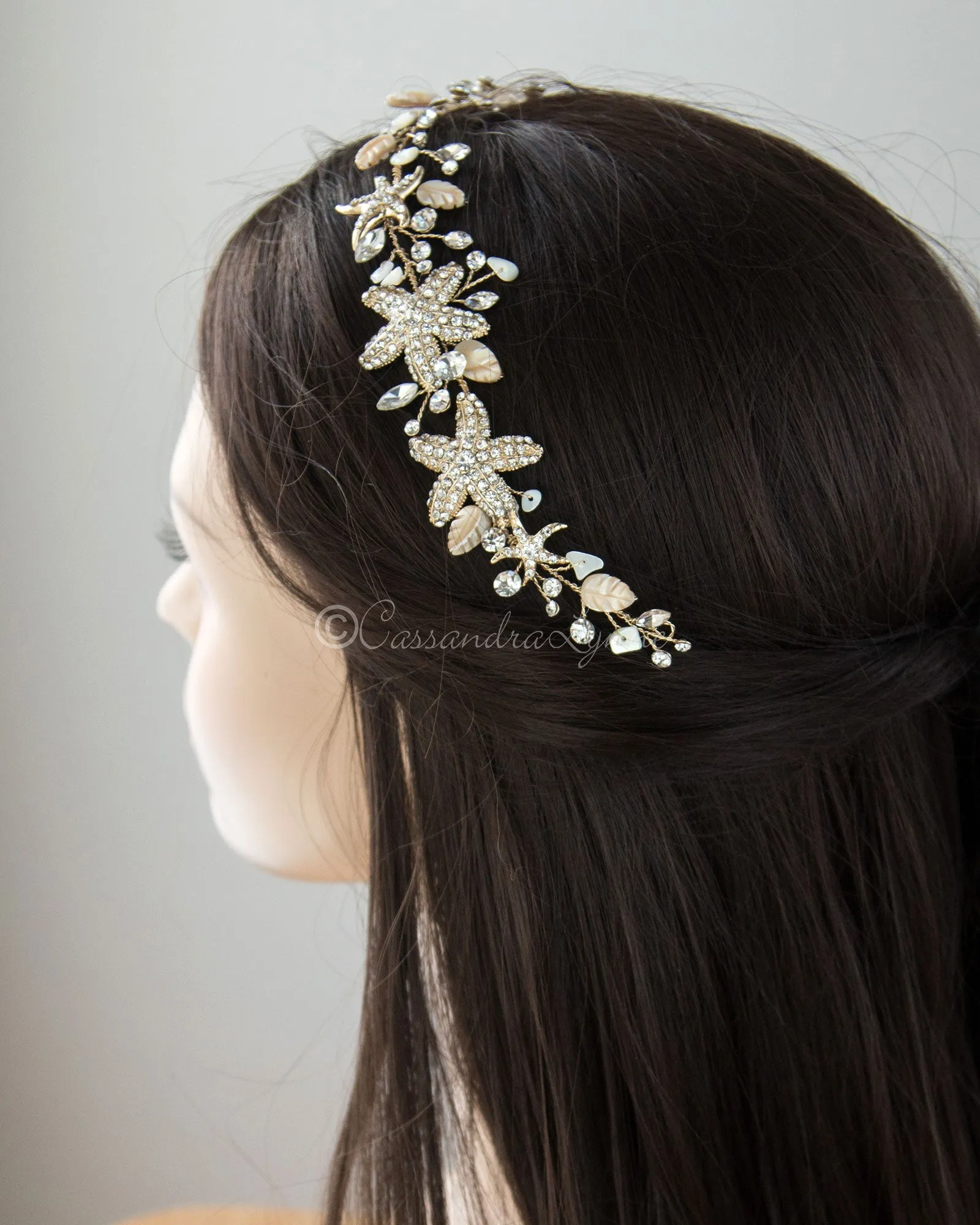 Beach Bride Hair Vine of Starfish and Shell