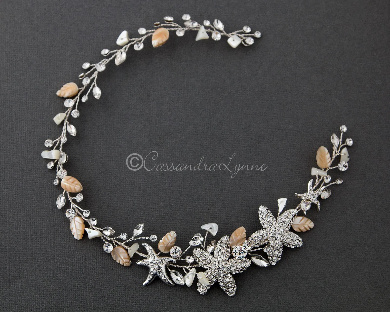 Beach Bride Hair Vine of Starfish and Shell