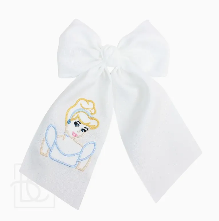 Glass Slipper Princess Embroidered Bow by Beyond Creations