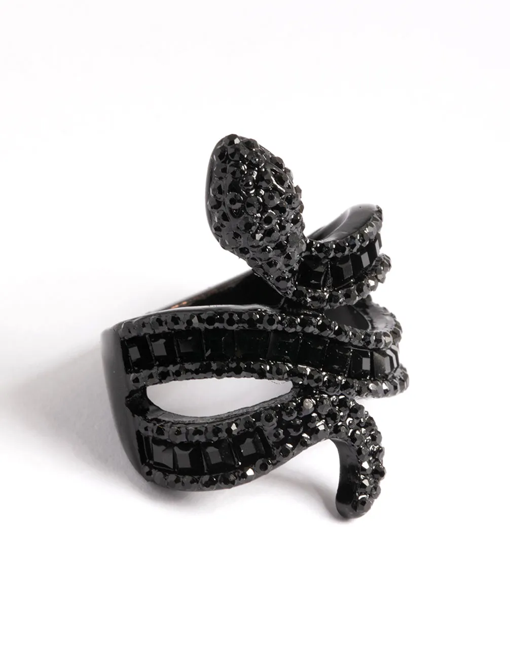 Black Baguette Snake Ring