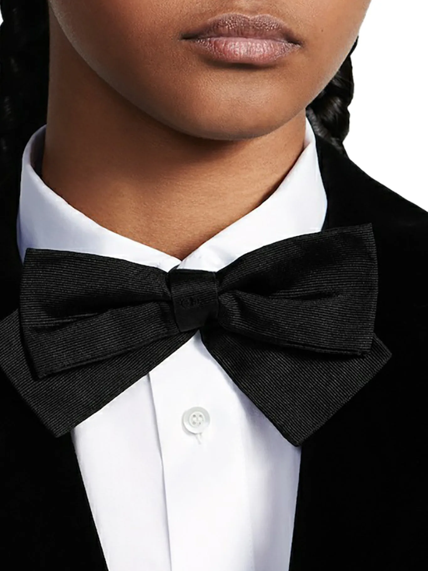 BLACK SILK BOW TIE