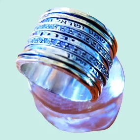 Bluenoemi Israeli spinner rings | Rings for Woman | Bluenoemi israeli jewelry | Personalized Meditation Ring with Blessings / Quotes