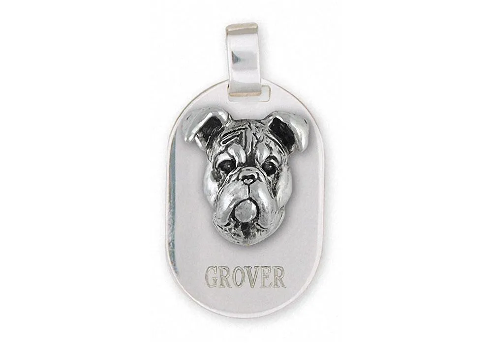 Boxer Jewelry Sterling Silver Handmade Boxer Pendant BD32-DT