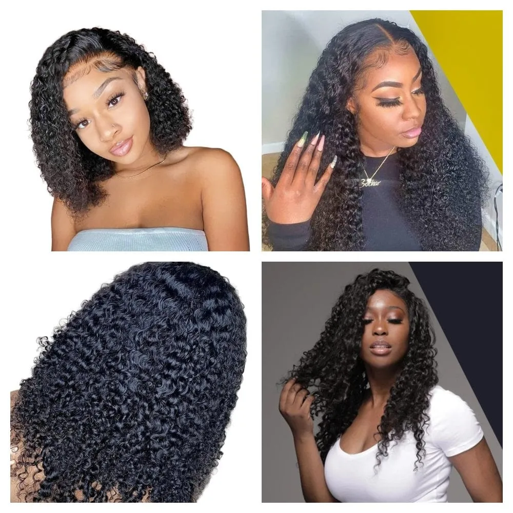 Brazilian Curly Human Hair Bundle with Closure