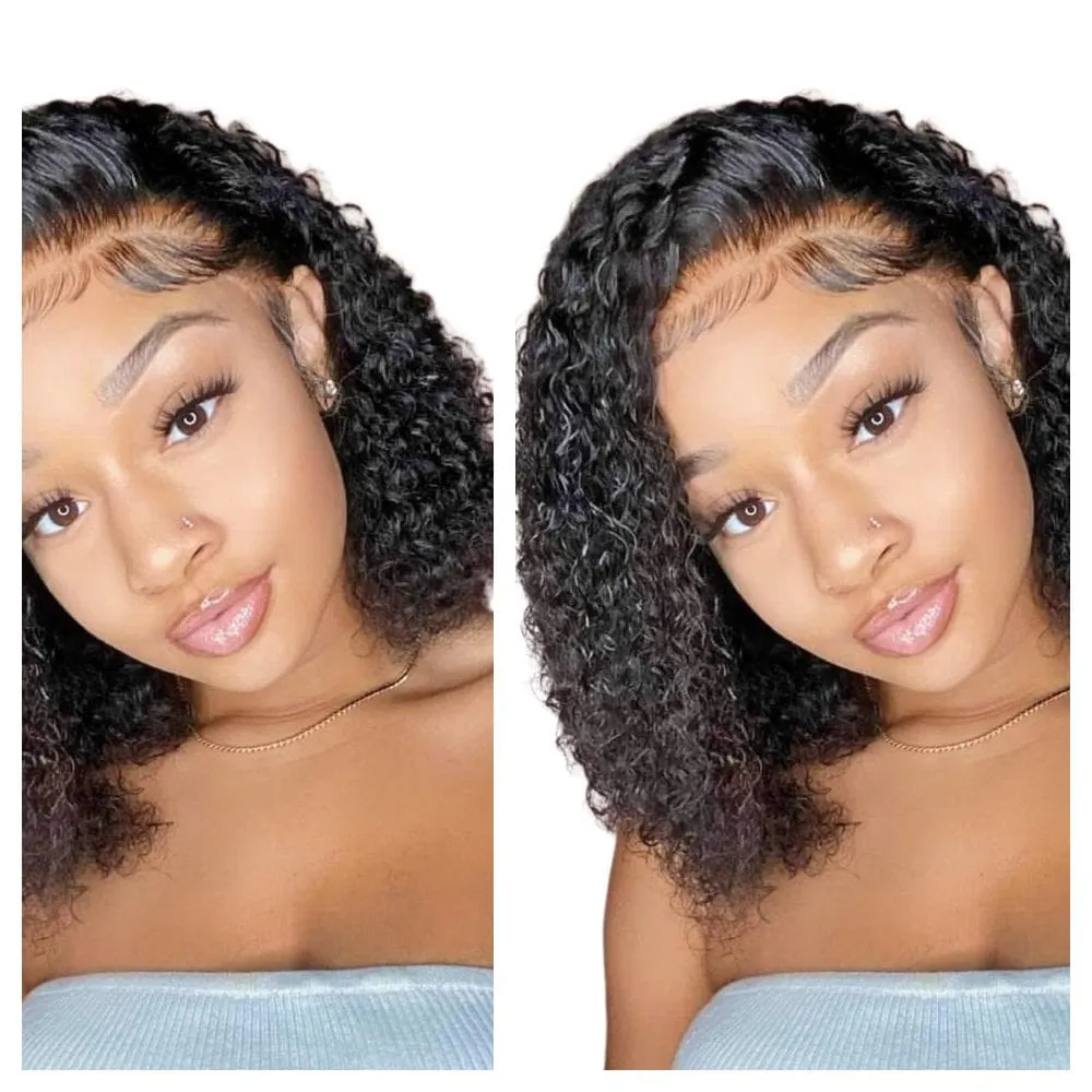 Brazilian Curly Human Hair Bundle with Closure