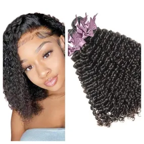 Brazilian Curly Human Hair Bundle with Closure