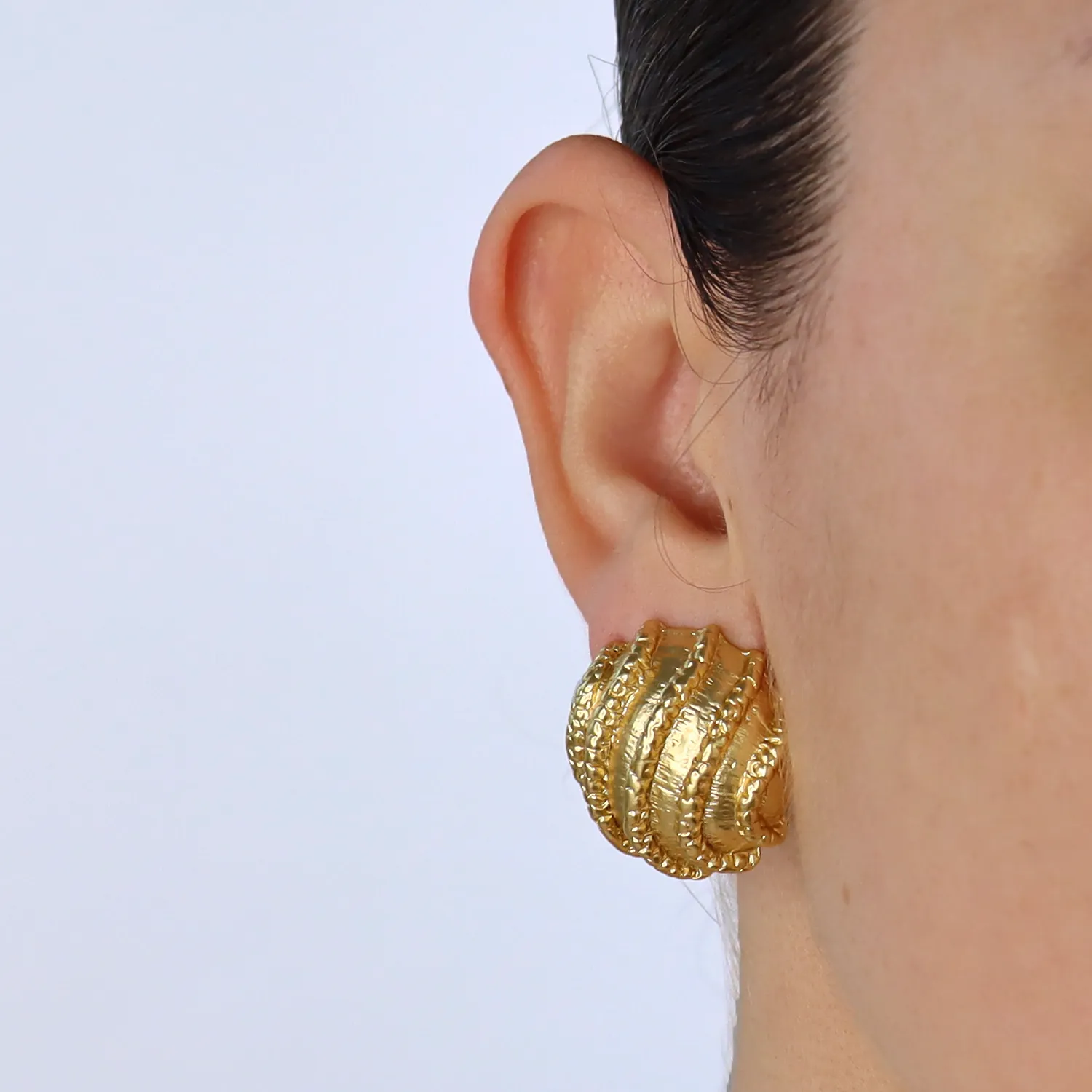 Button clip-on earrings