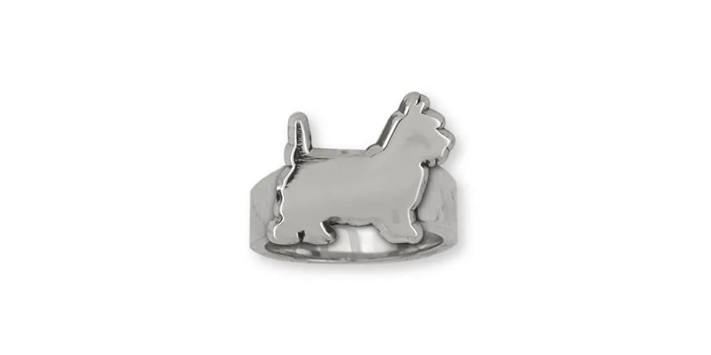 Cairn Terrier Ring Jewelry Sterling Silver Handmade Dog Ring CNWT33-R