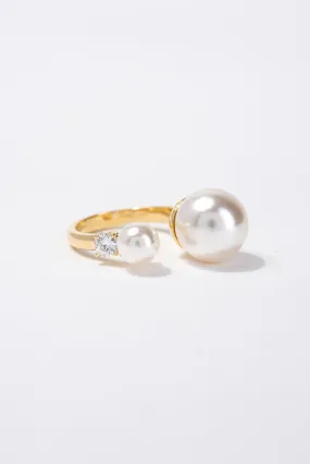 Casey Double Pearl Cuff Ring