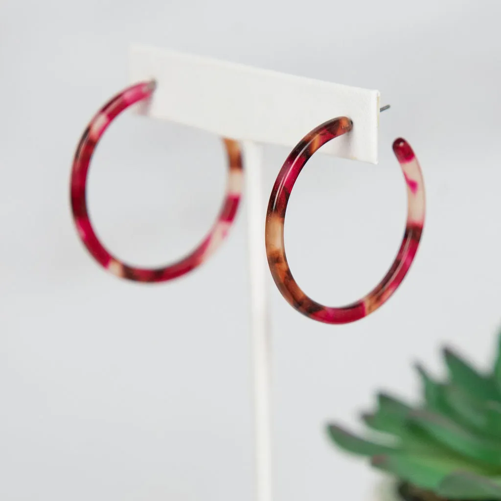 Cecelia Acrylic Hoop Earrings