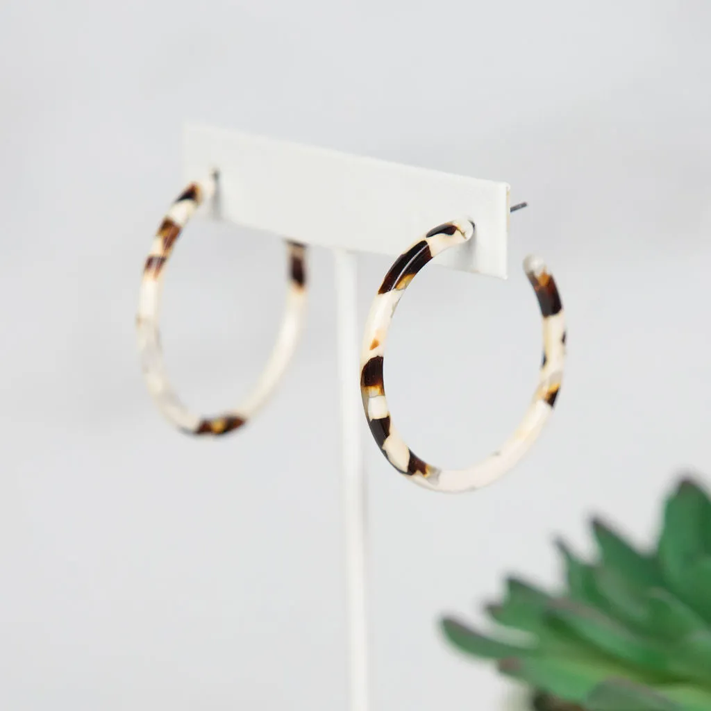 Cecelia Acrylic Hoop Earrings