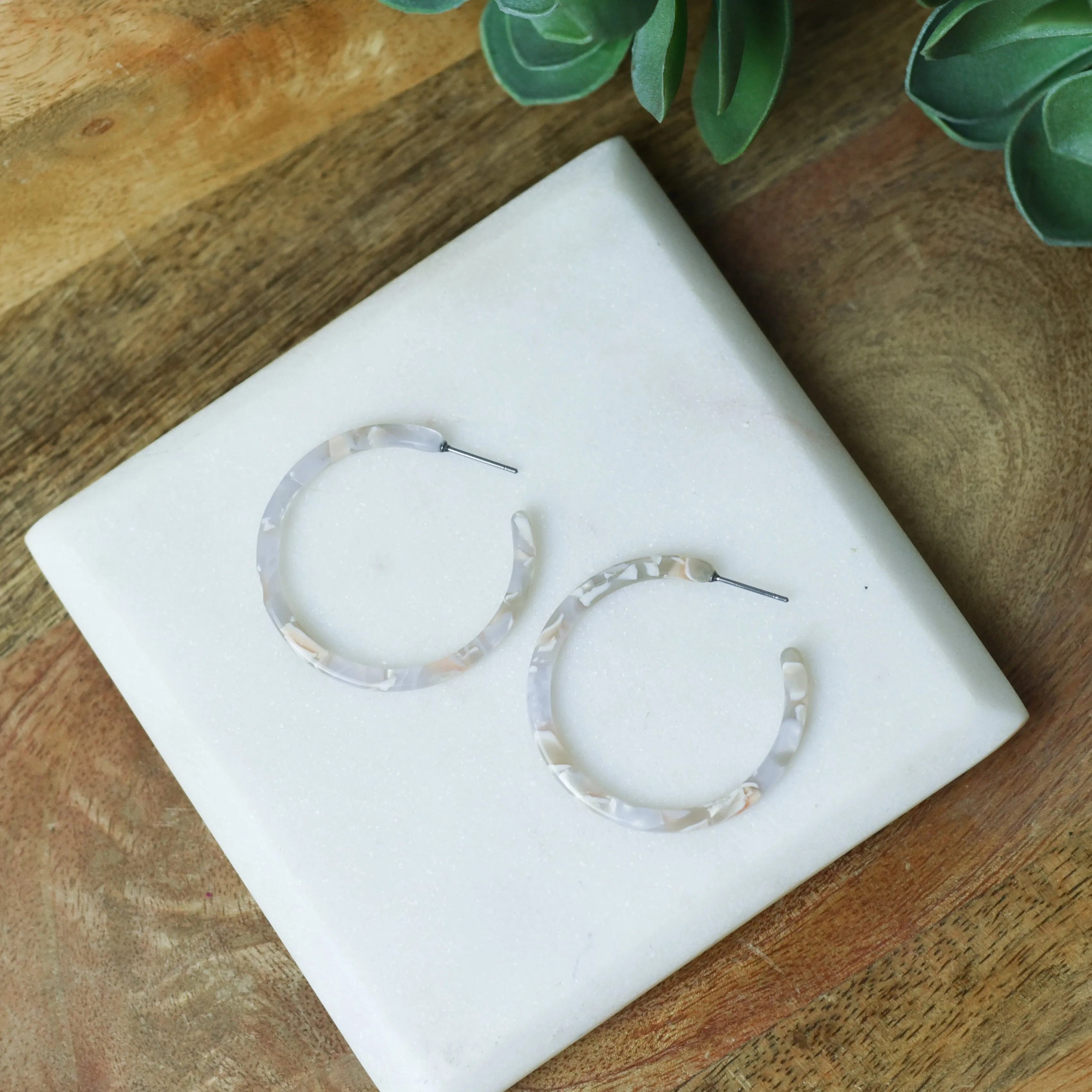 Cecelia Acrylic Hoop Earrings