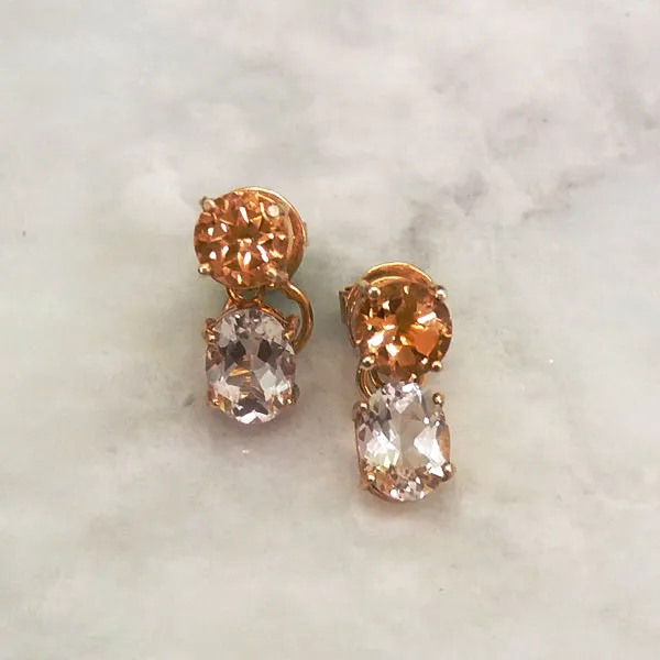 Citrine & White Topaz Separates Earrings