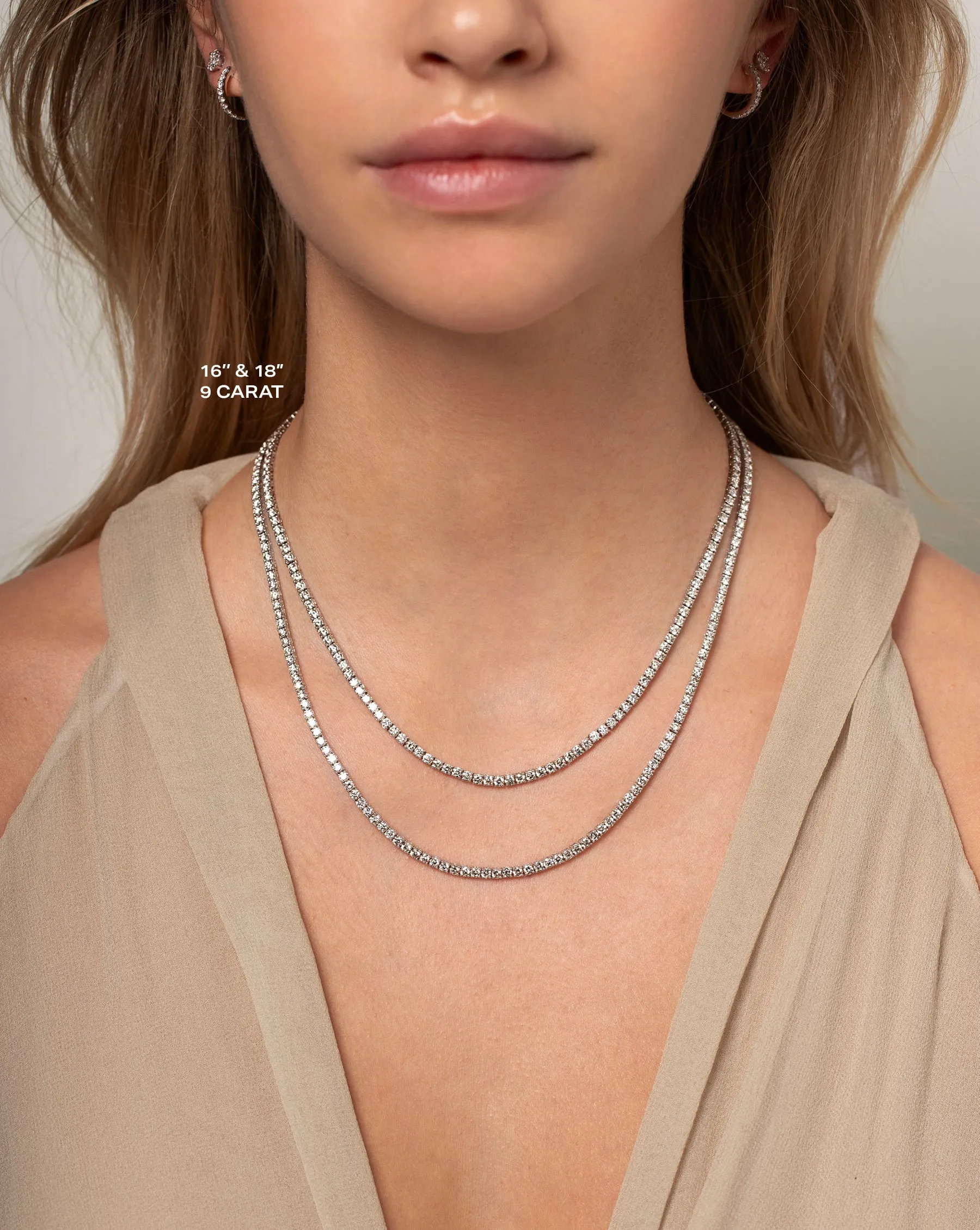 Classic Diamond Tennis Necklace