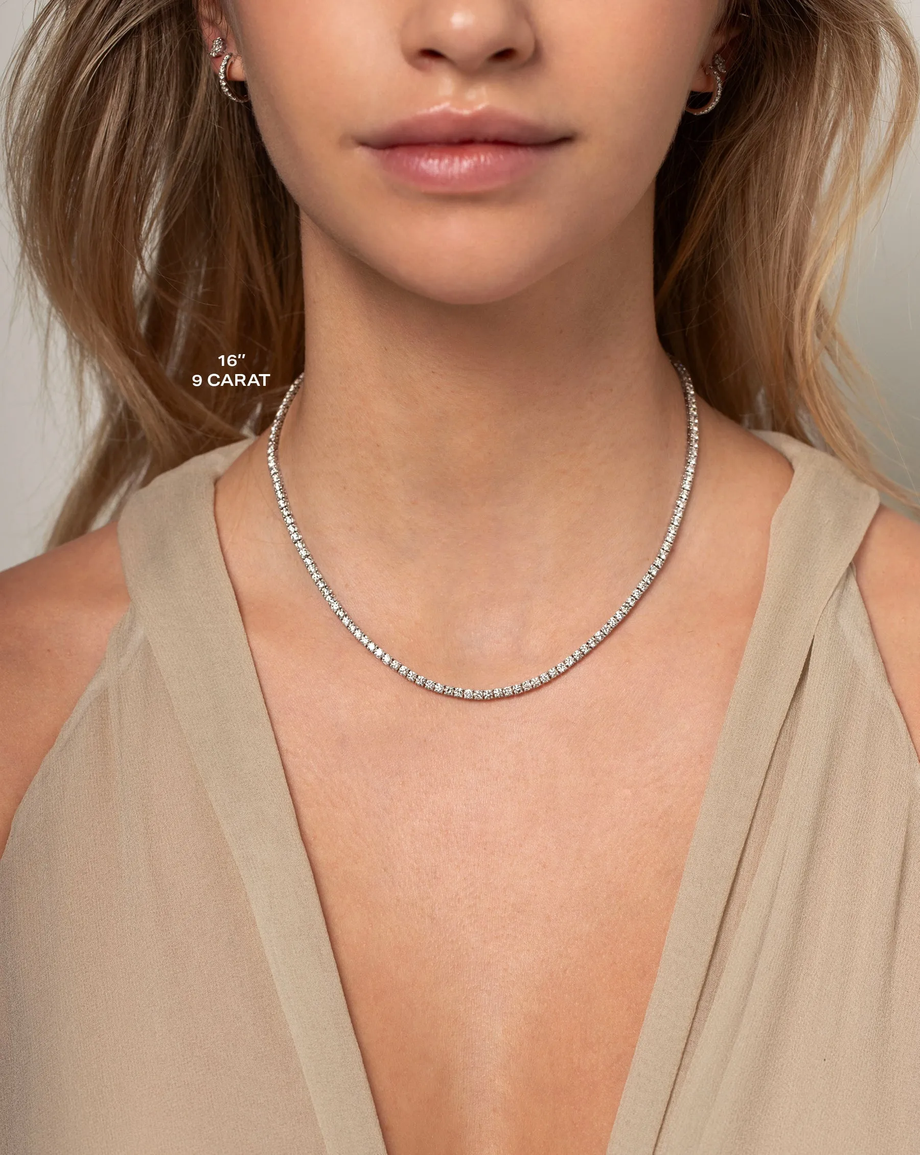 Classic Diamond Tennis Necklace