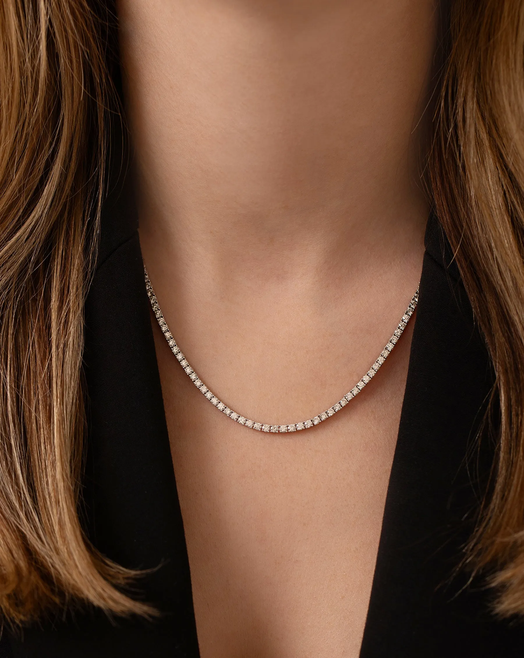 Classic Diamond Tennis Necklace