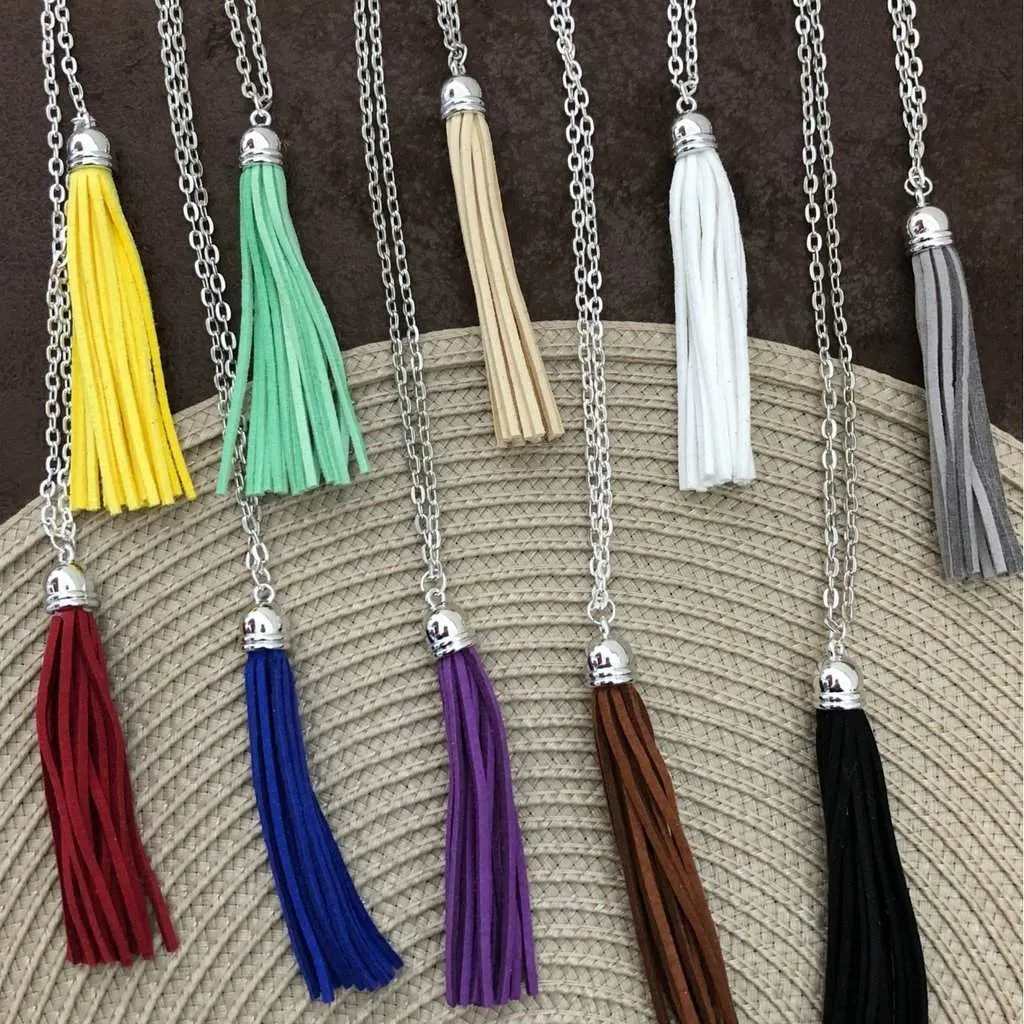 Colorful Long Tassel Necklace