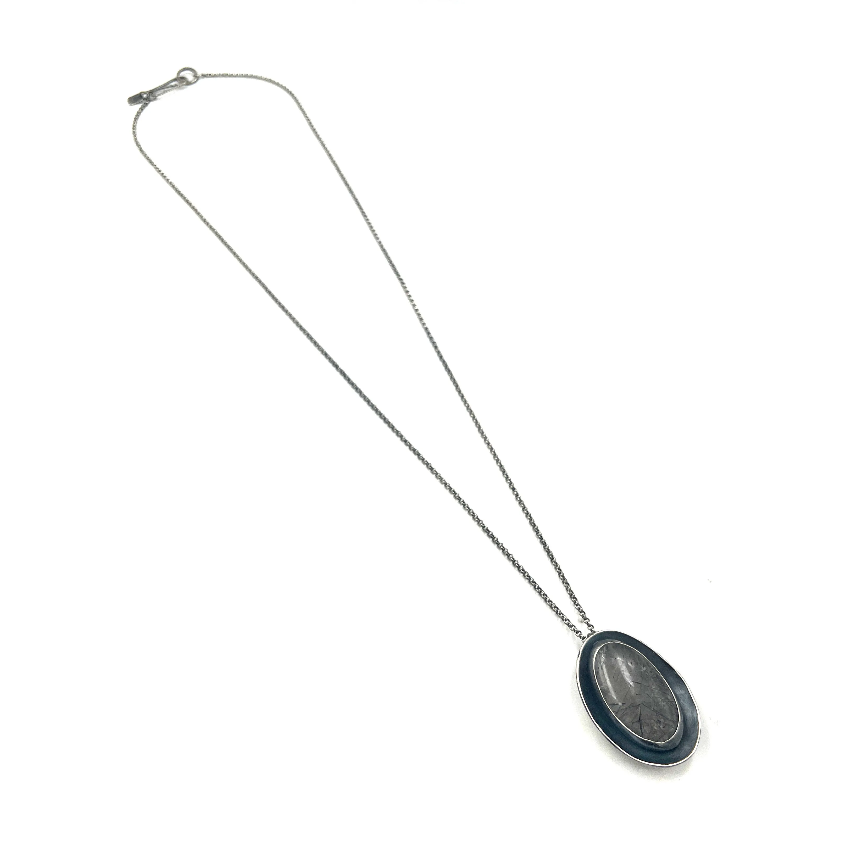 Concave Pendant with Quartz