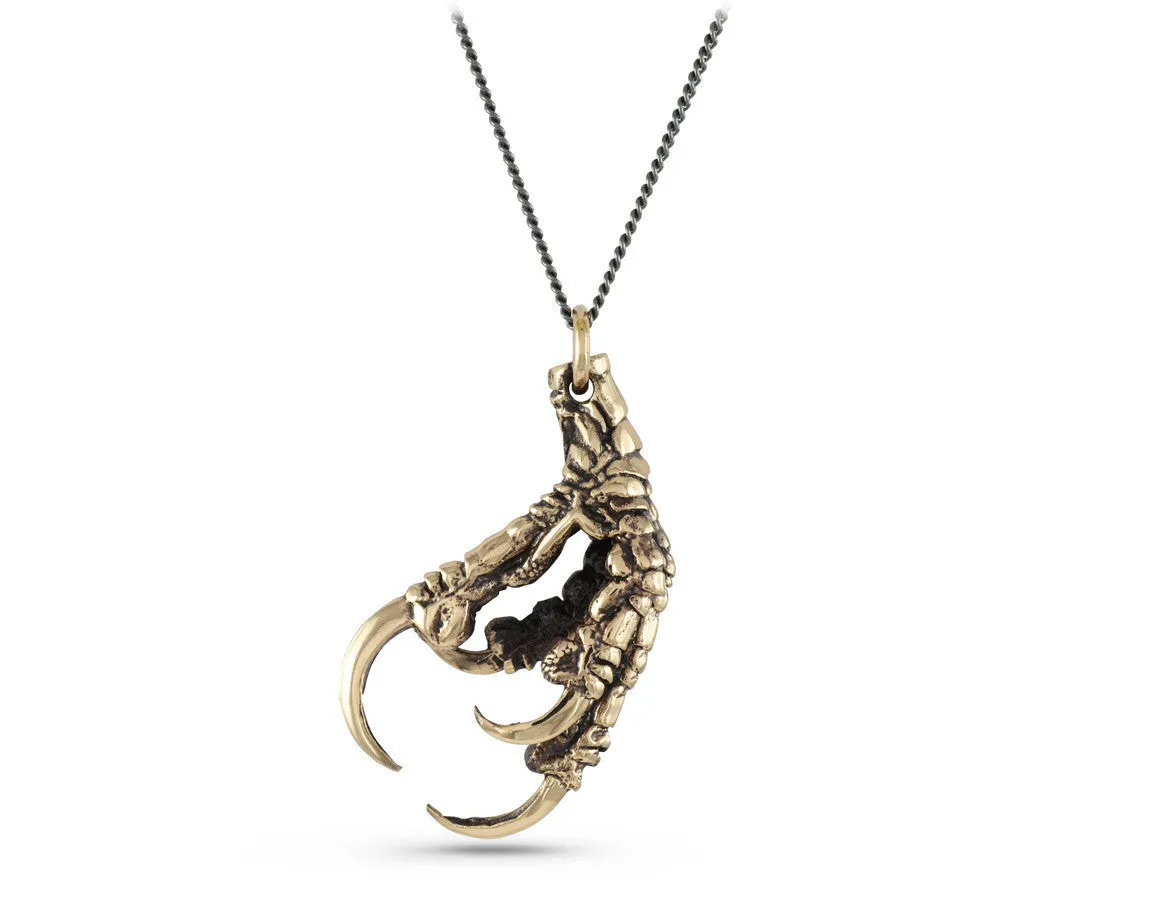 Crow Claw Necklace - Bronze