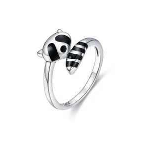 Cute Panda Finger Plain Ring