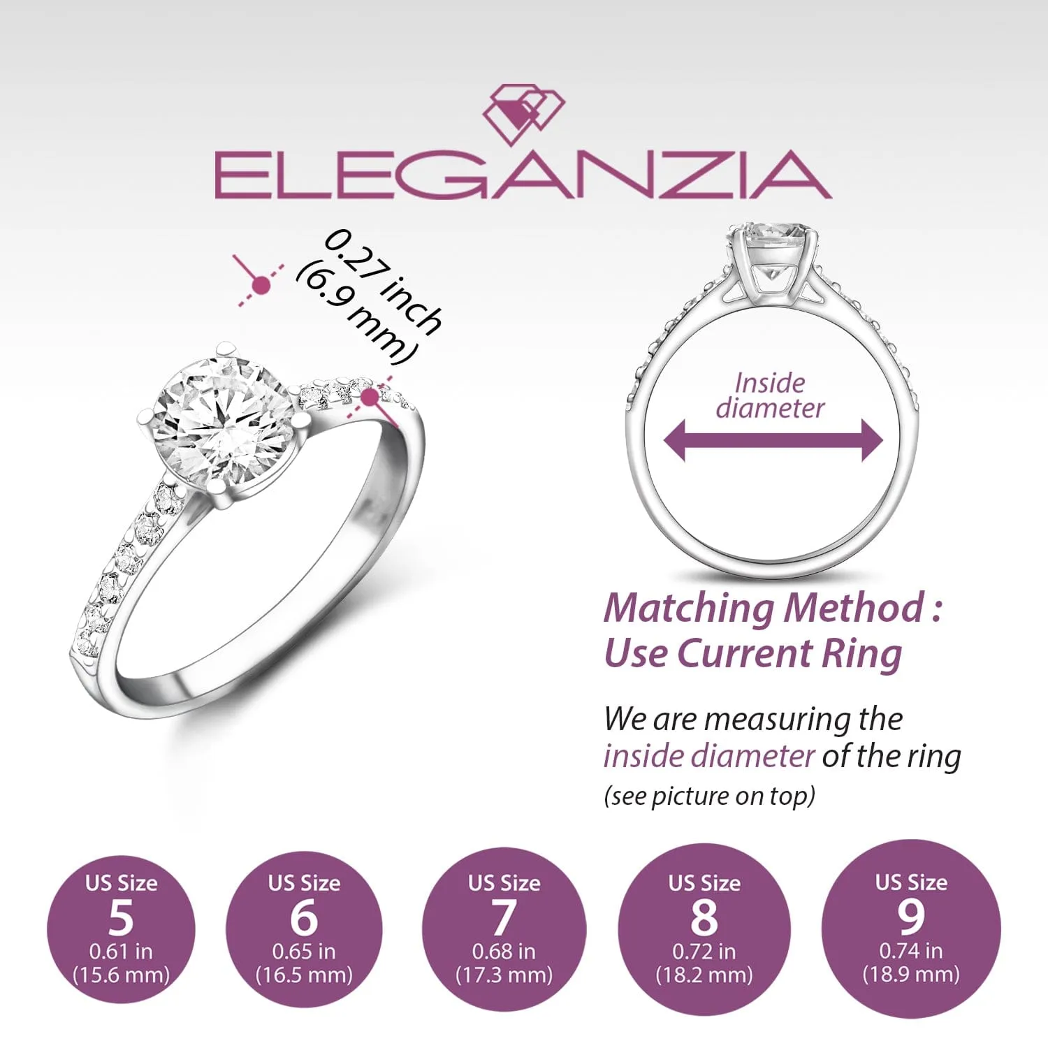 CZ Marry Me Engagement Rings for Her Channel Band