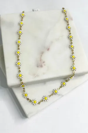 daisy choker - white