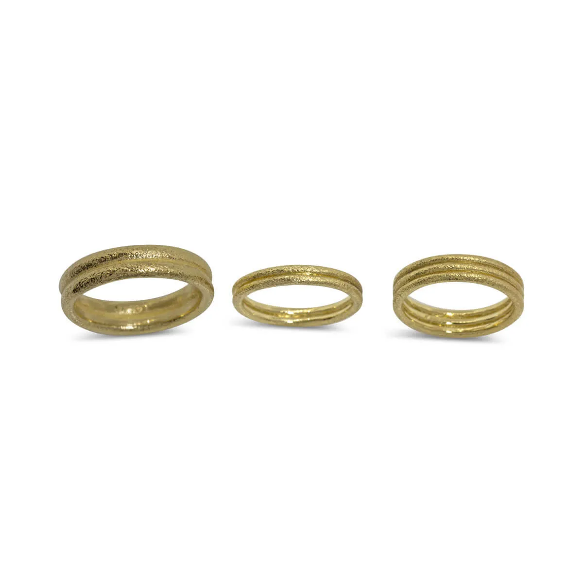 Delicate Triple Band in 18k Gold