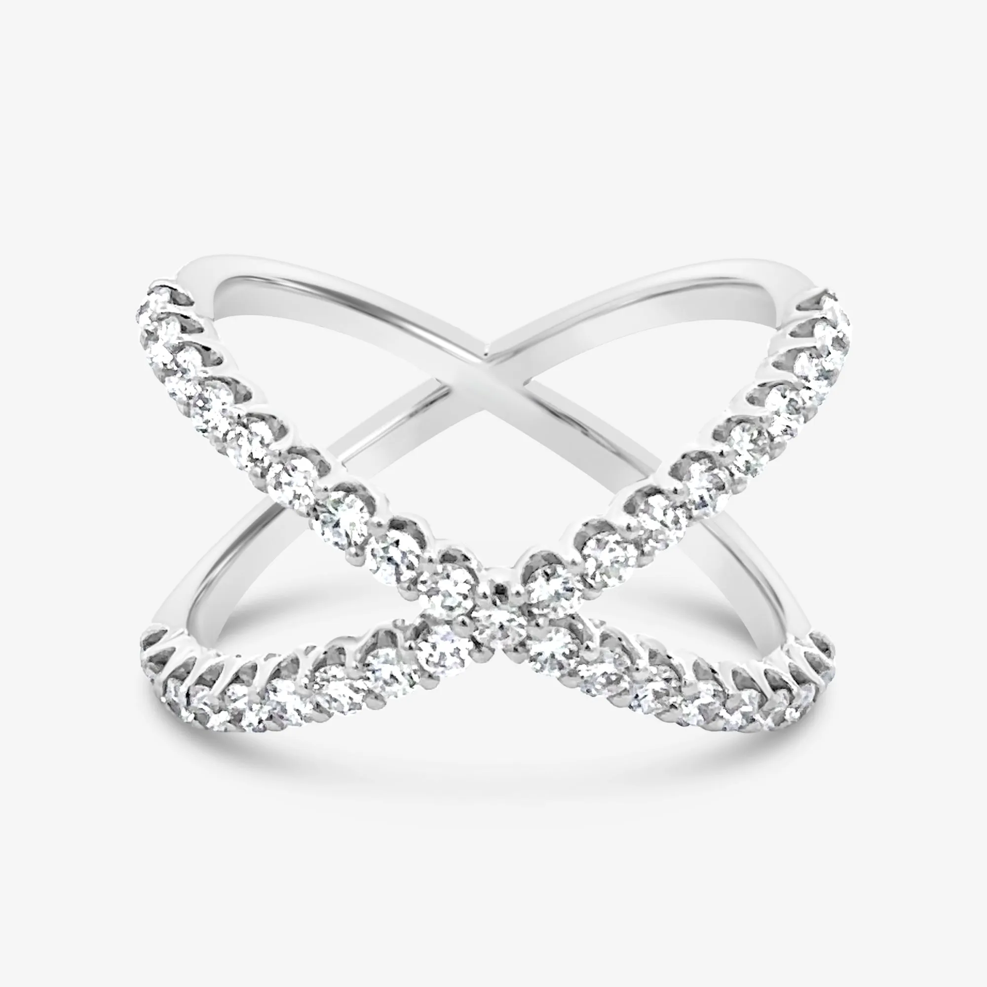 Diamond X Patterned Wrap Ring