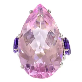 Estate Kunzite & Amethyst Ring